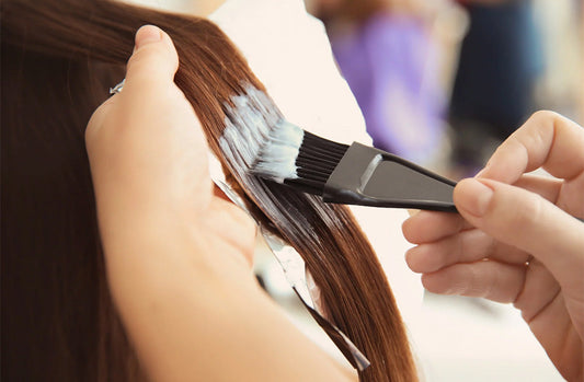 Hair coloring at stylist