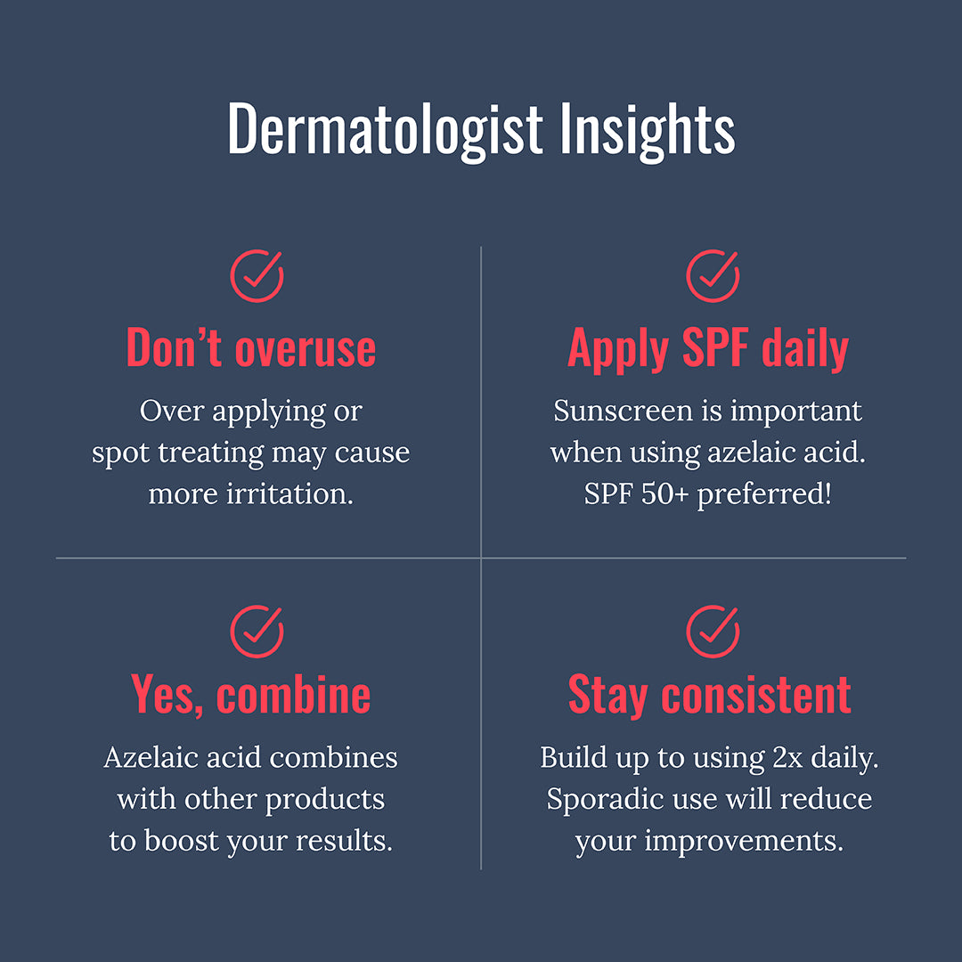 Dermatologist's insights on using Azelaic Acid 14% Cream.
