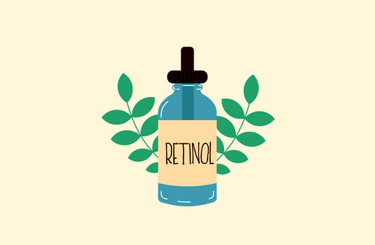 Illustration of bottle of retinol