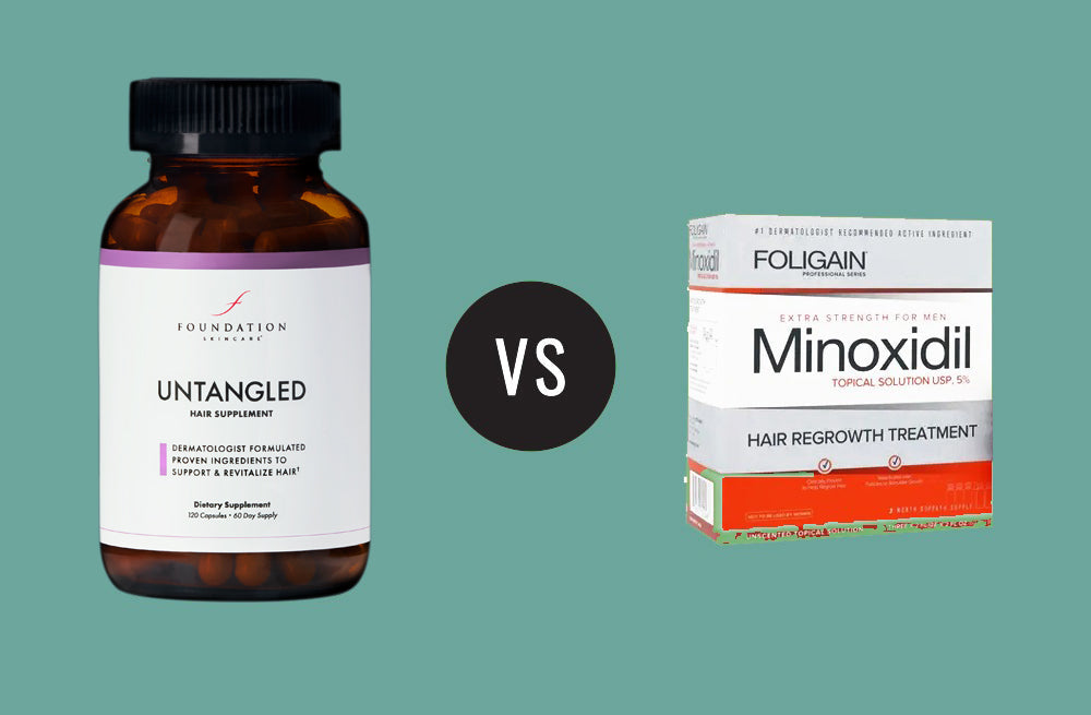 Ask The Dermatologist: What's The Difference Between Untangled Hair Supplement and Minoxidil®?