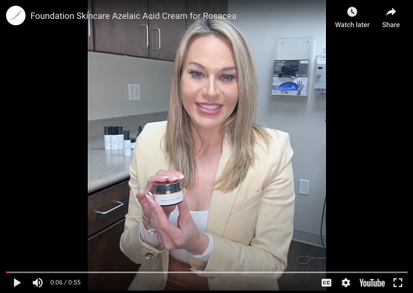 Load video: Foundation Skincare Rosacea Video for Azelaic Acid 14% Cream